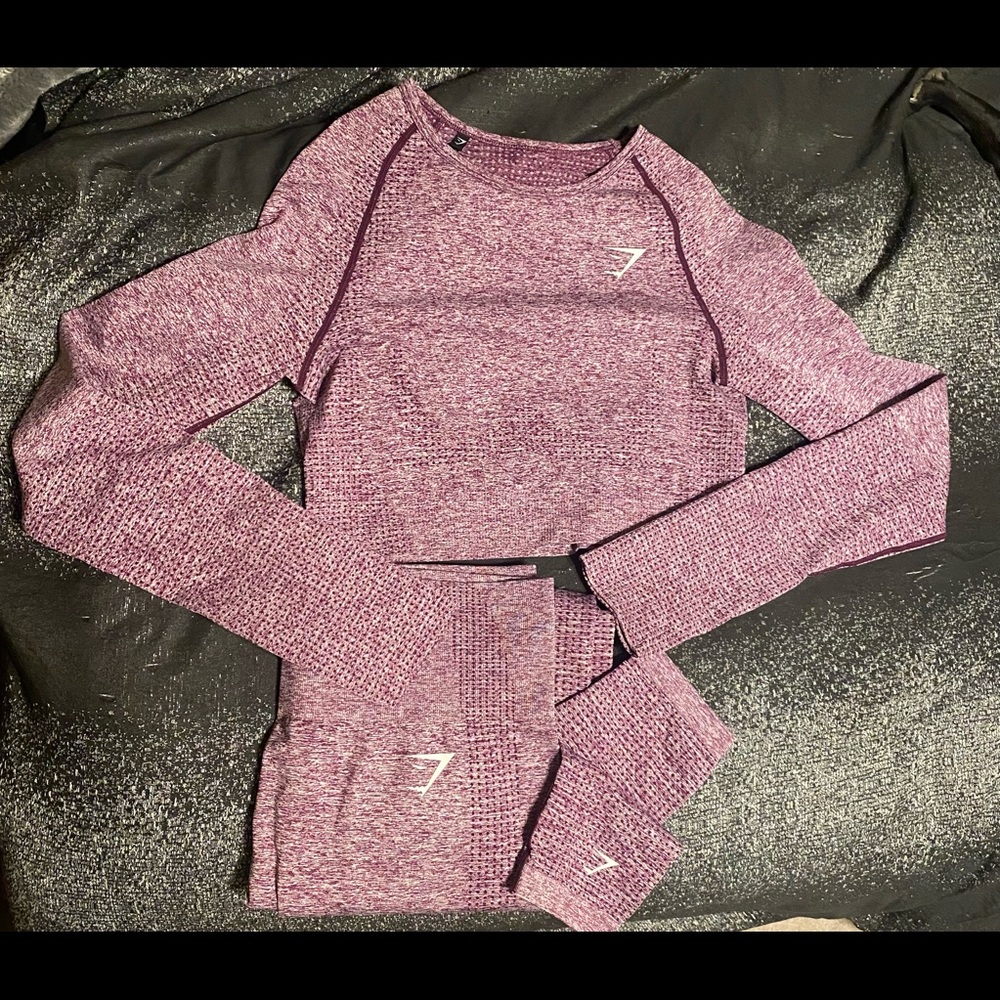 GYM SHARK purple vital seamless set